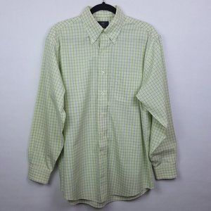 Brooks Brothers 346 Green Plaid Button Up Shirt M